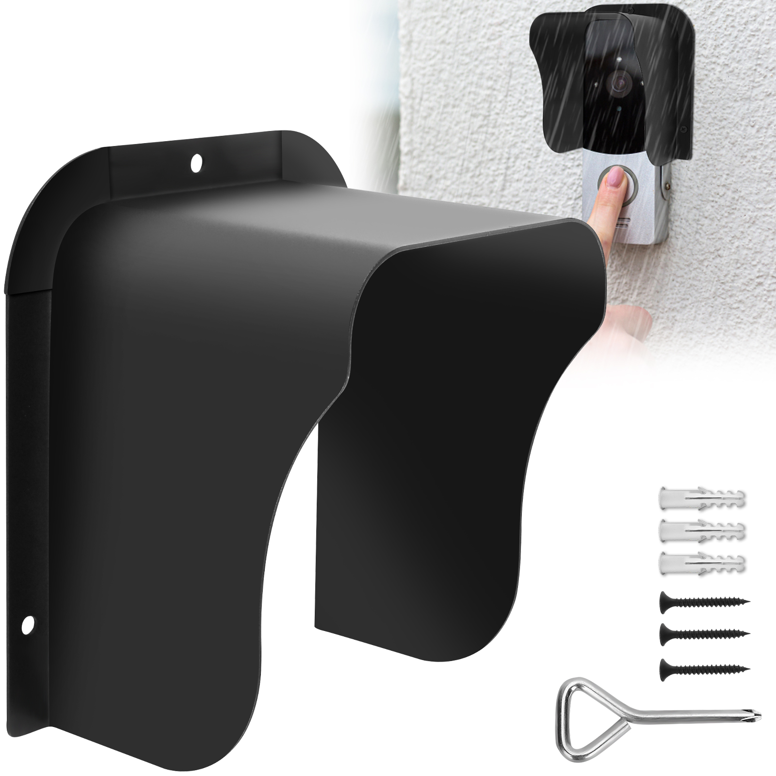 Outdoor Power Outlet Cover - Doorbell Rain Cover Waterproof Metal Rain