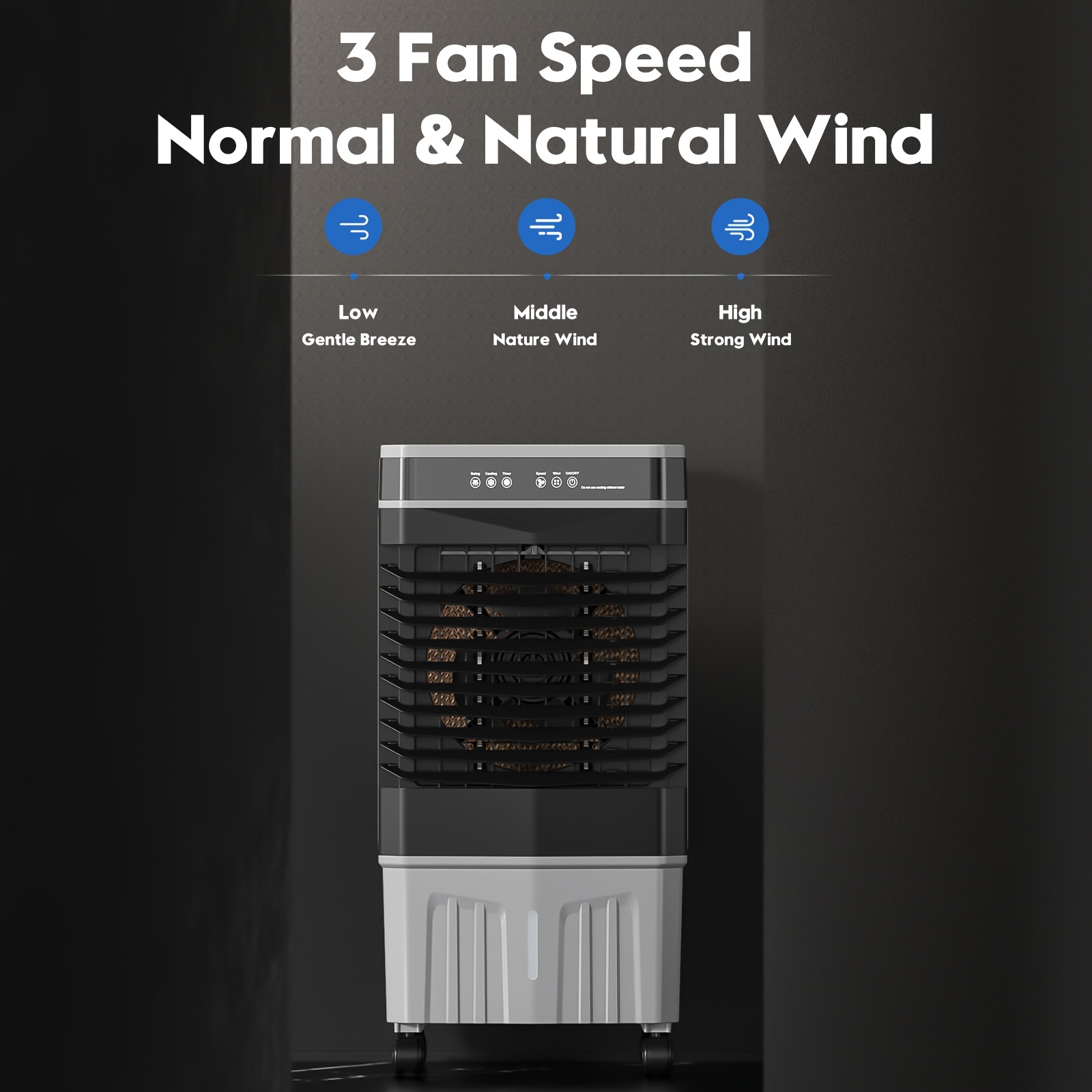 Power Outdoor - 1800CFM Portable Air Cooler with Ice