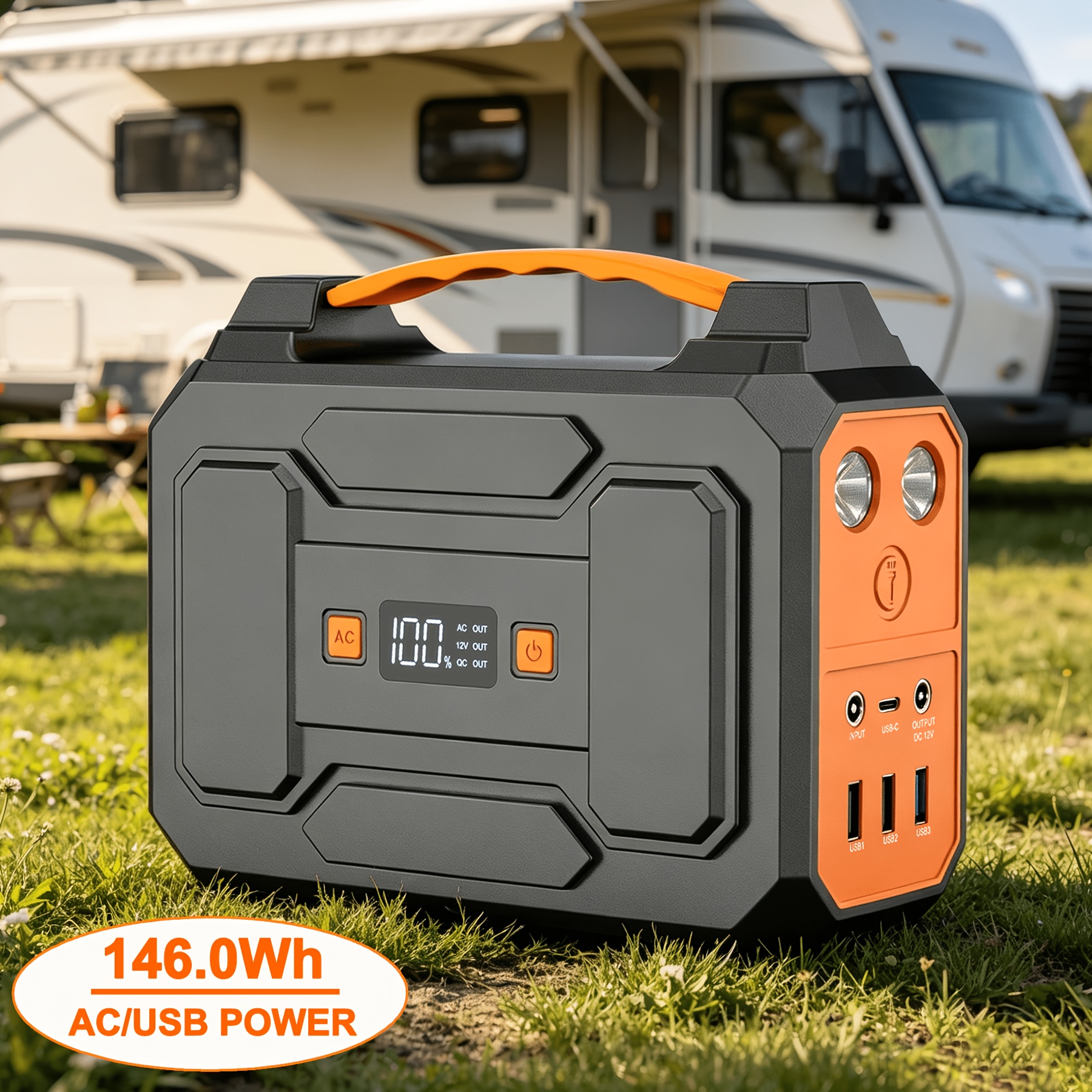 Outdoor Power Outlet Wifi - 100W/300W Portable Power Station Solar Generator,