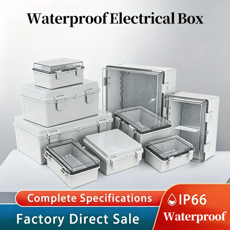 Outdoor Power Distribution Box - IP66 Outdoor Electrical Enclosure ABS Waterproof