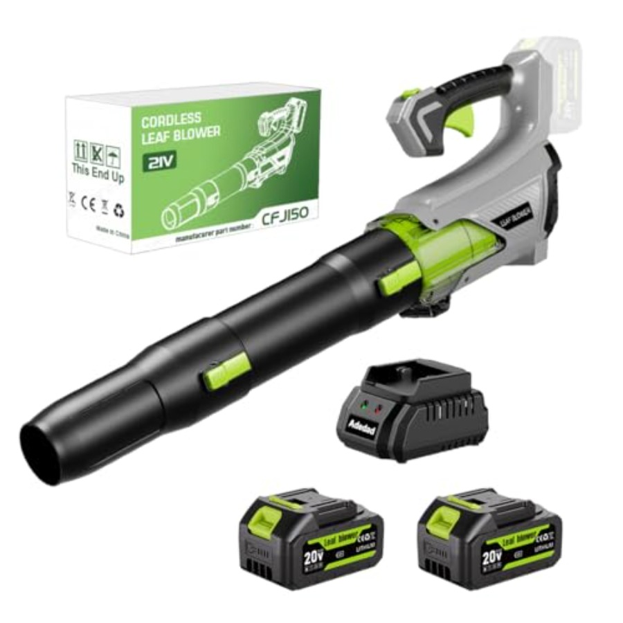Leaf Blower Cordless - Cordless Leaf Blower with 2x4000mAh Batteries