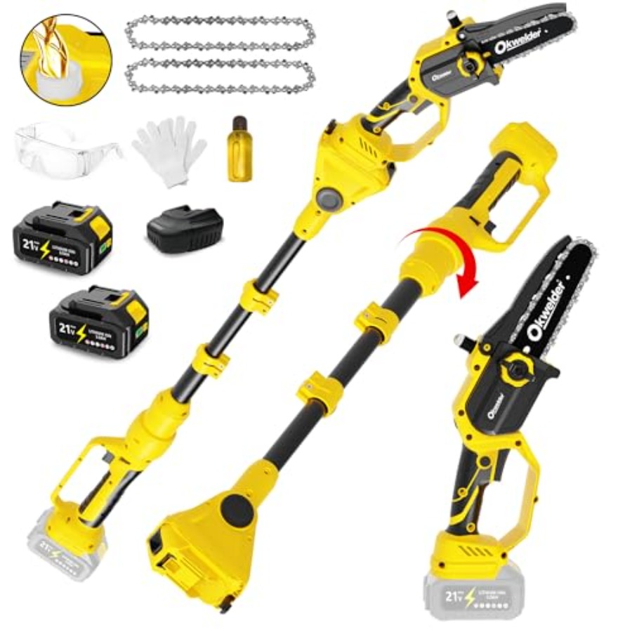 Pole Saw Cordless - Tree trimming pole saw, aluminum alloy,