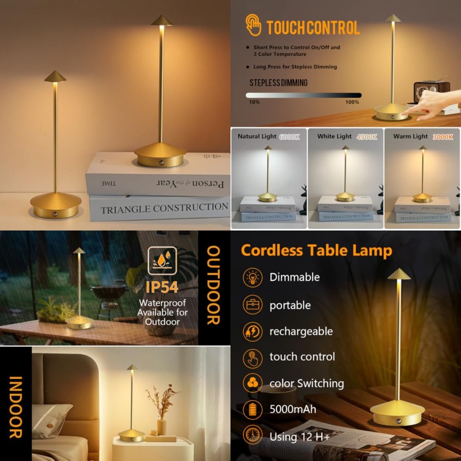 Cordless Table Lamp Set of 2,  – обзор и цена Power Outdoor