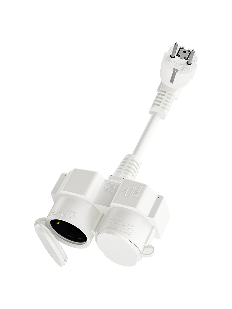EU Extension Cable with 2 Schu – обзор и цена Outdoor Power Outlet Cover