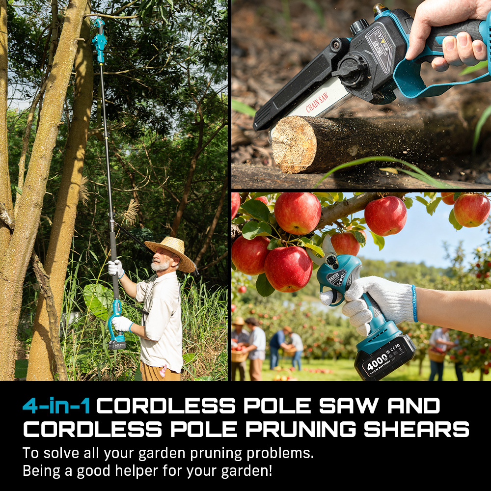 Seesii 3-in-1 Brushless Cordle – обзор и цена Pole Saw Cordless