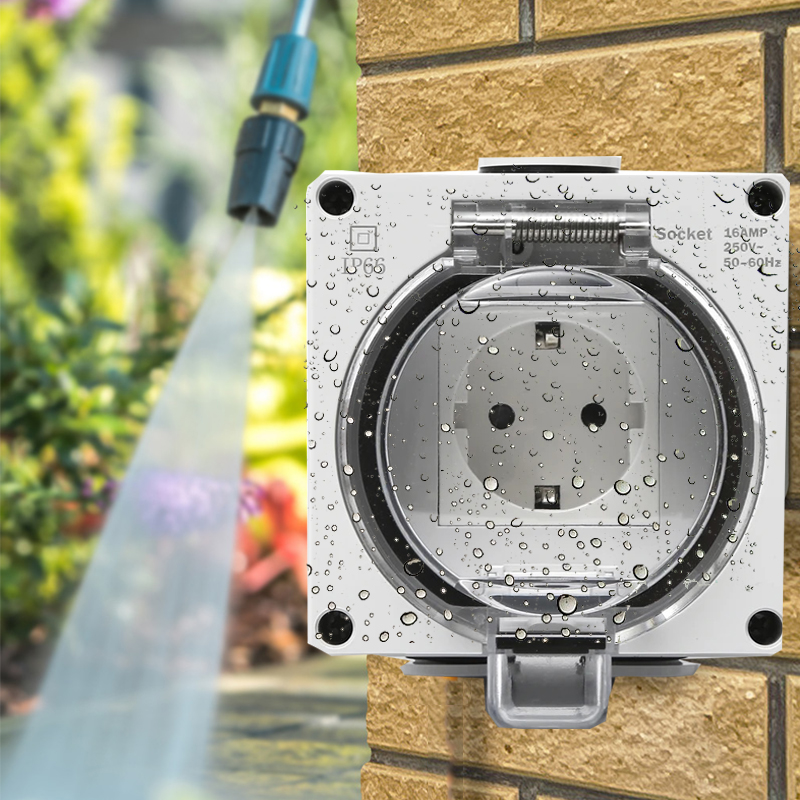 IP66 waterproof power receptac – обзор и цена Outdoor Power Receptacle