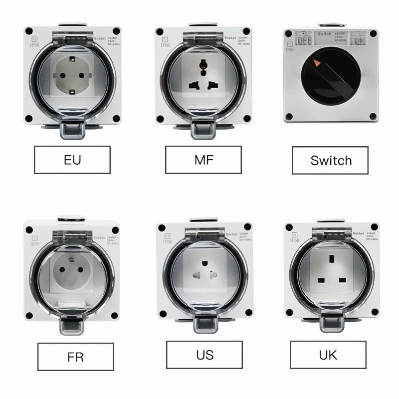 IP66 waterproof power receptac – обзор и цена Outdoor Power Receptacle