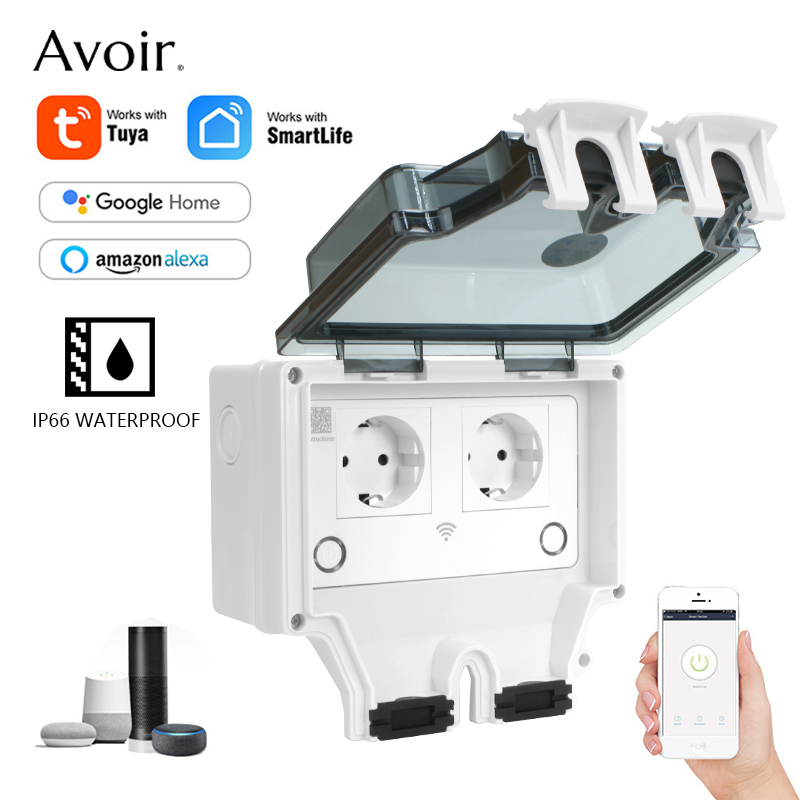 Avoir Tuya IP66 Waterproof Ele – обзор и цена Outdoor Power Outlet Wifi