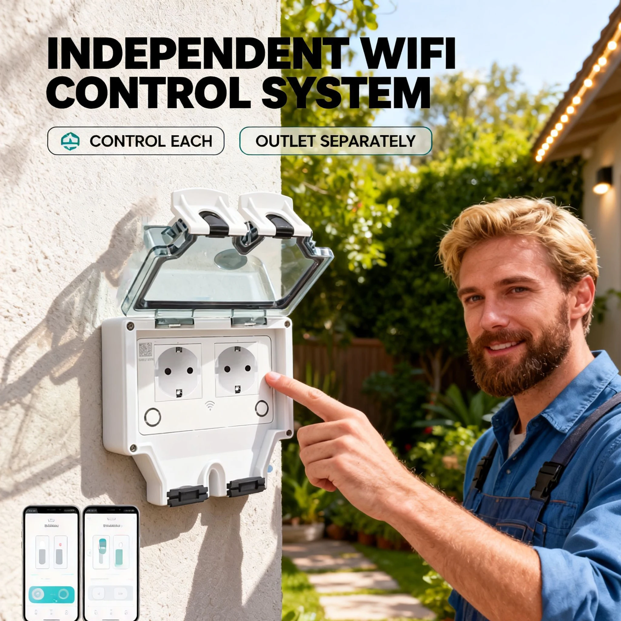 Tuya Waterproof Electrical Wal – обзор и цена Outdoor Power Outlet Wifi
