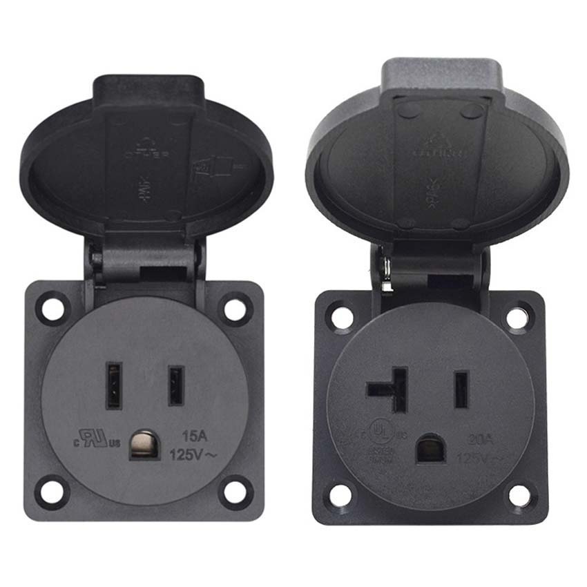 Black 125V 15A 20A IP44 CE Ame – обзор и цена Outdoor Power Receptacle