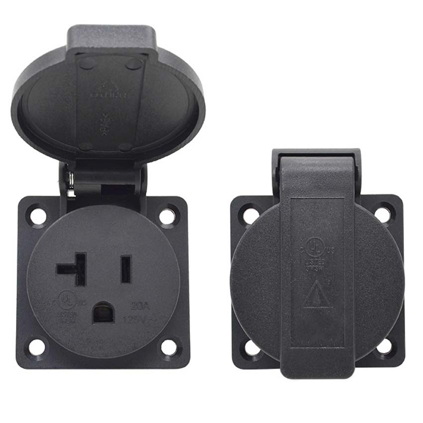 Black 125V 15A 20A IP44 CE Ame – обзор и цена Outdoor Power Receptacle