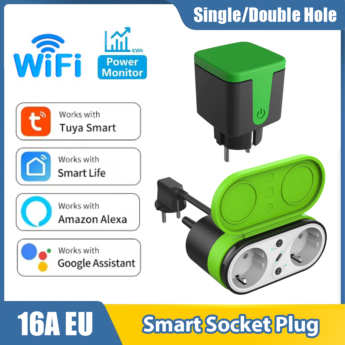 Tuya EU Smart WiFi 2.4G Plug S – обзор и цена Outdoor Power Outlet Wifi