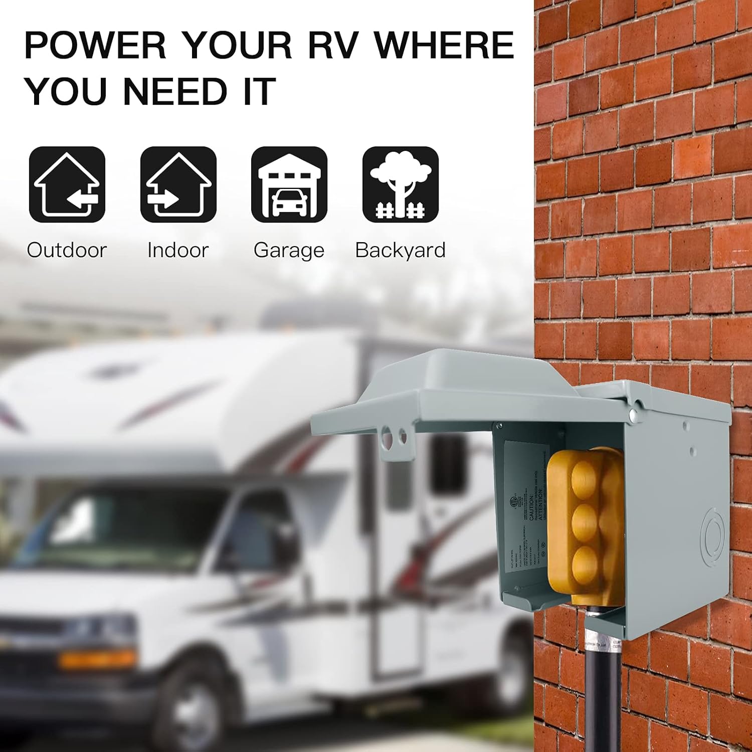 30/50 Amp 125/250 Volt RV Powe – обзор и цена Outdoor Power Receptacle