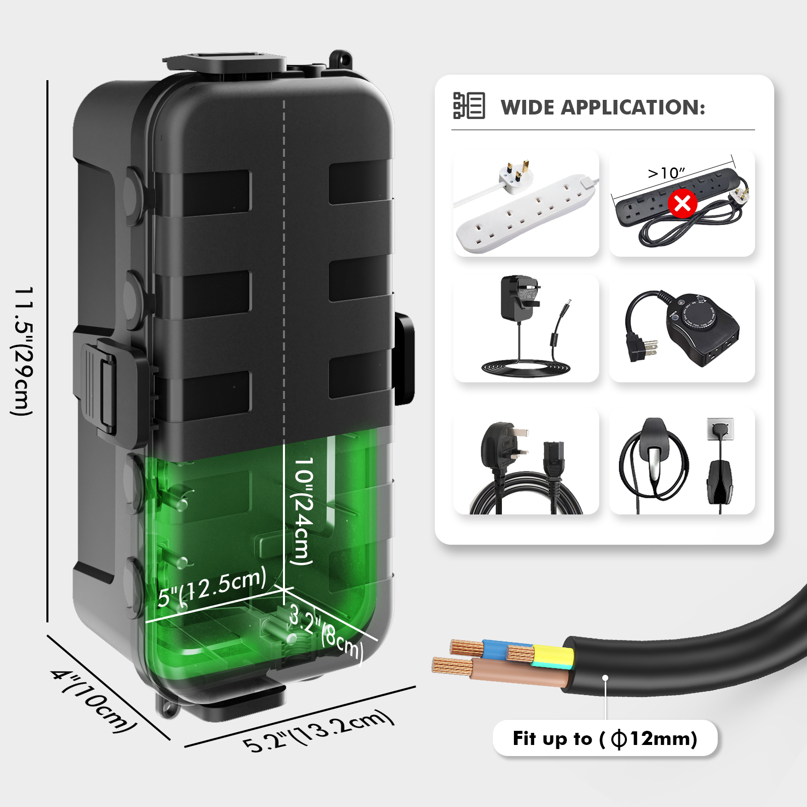 Medium Outdoor Electrical Box, – обзор и цена Outdoor Power Outlet Cover
