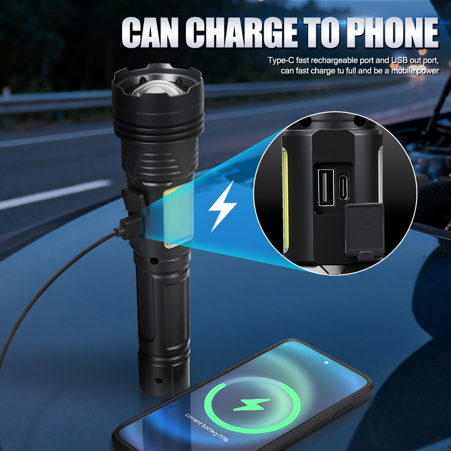 Powerful LED Handheld Flashlig – обзор и цена Outdoor Powerbank