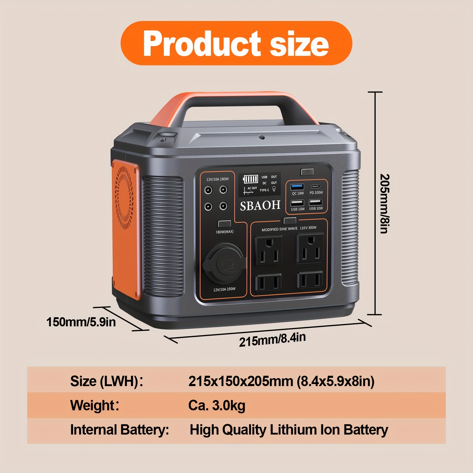 SBAOH Portable Power Station,  – обзор и цена Outdoor Power Outlet Wifi